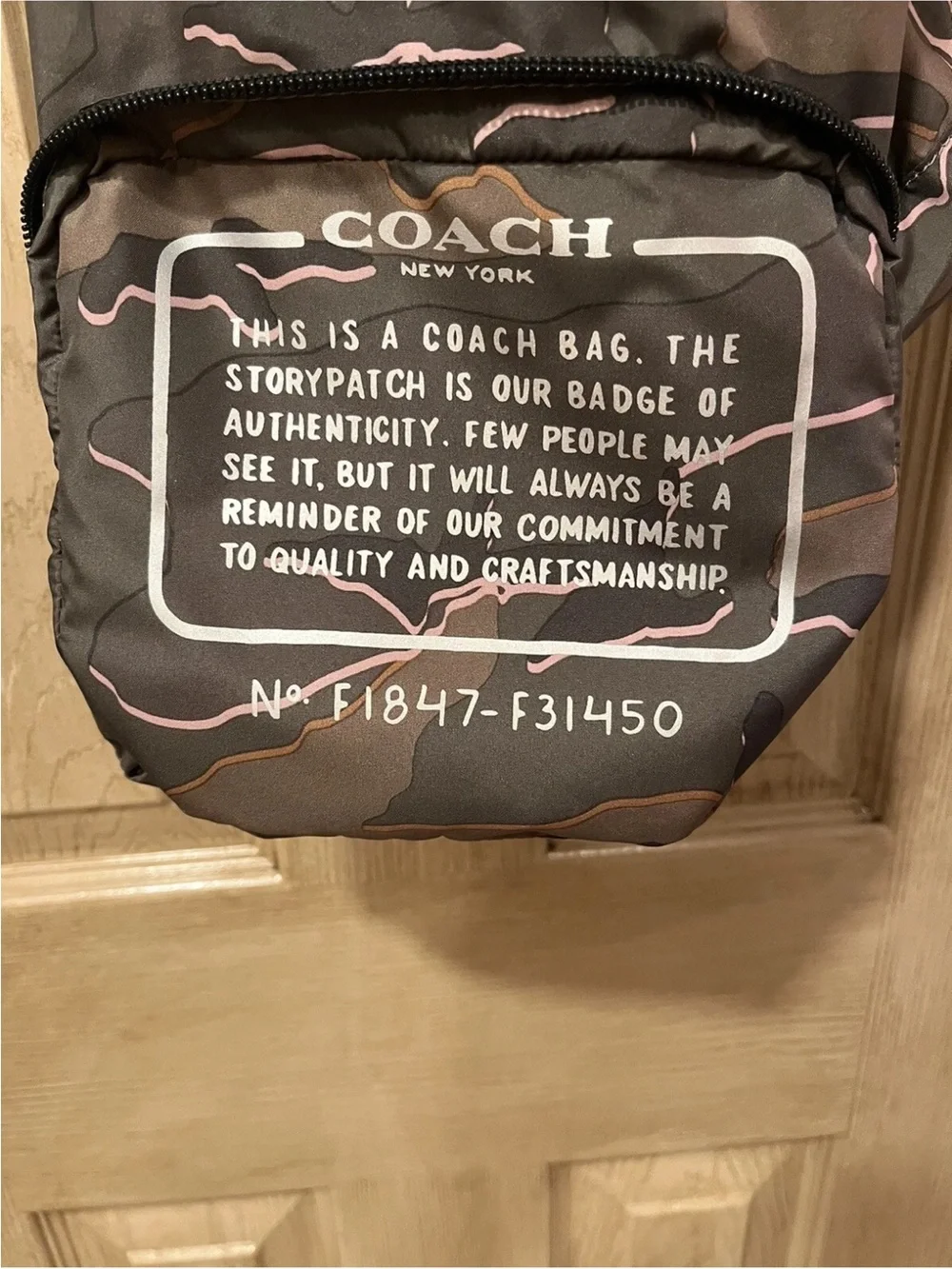 COACH Wild Camo Packable Backpack NWT rare  (Style No. F31450)